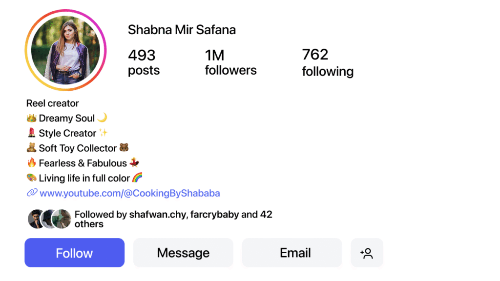 Instagram bio