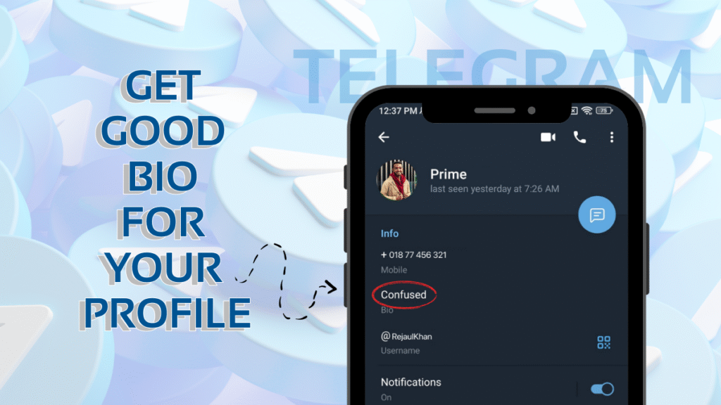 Telegram bio