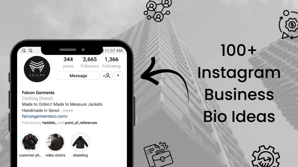 Instagram business bio