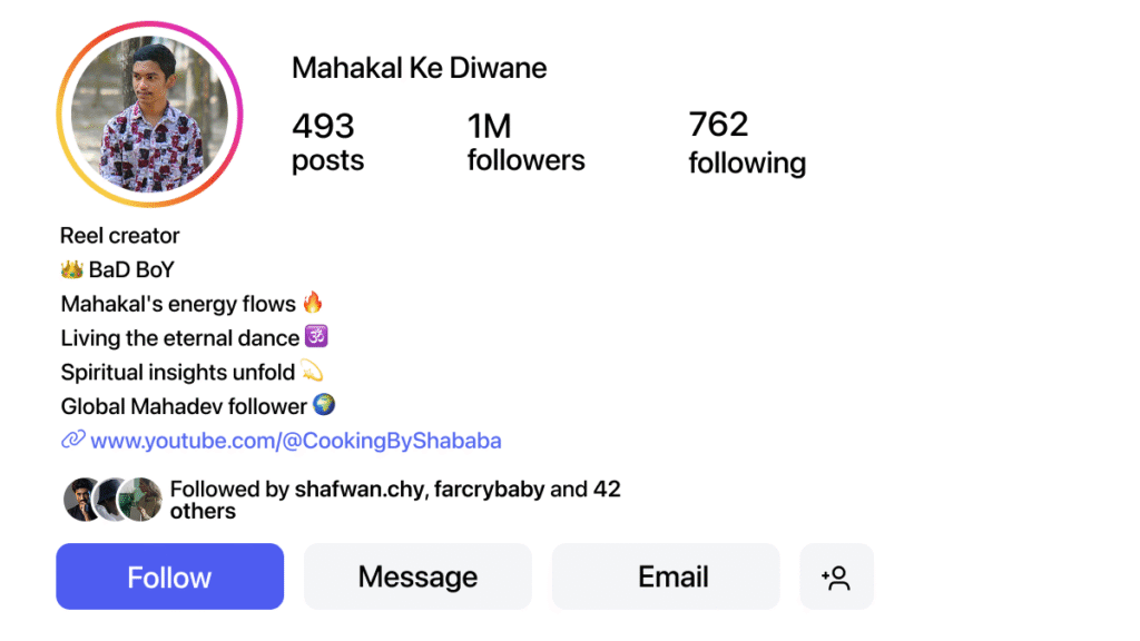 Mahadev bio for Instagram