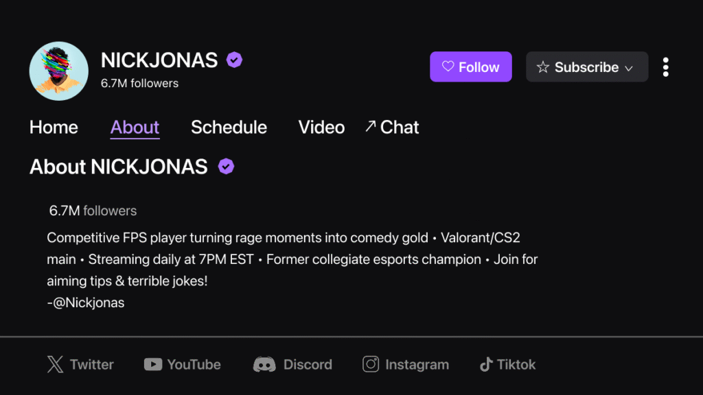 Twitch bio ideas