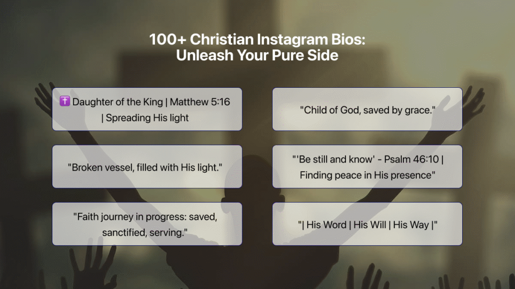 christian instagram bio