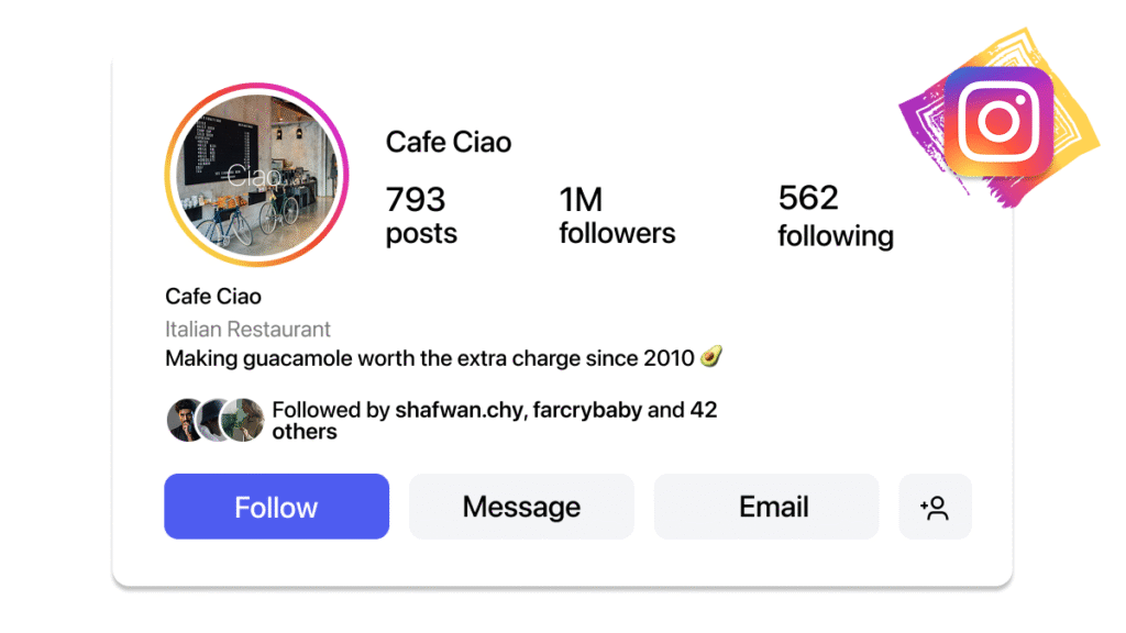 instagram bio for restaurant
